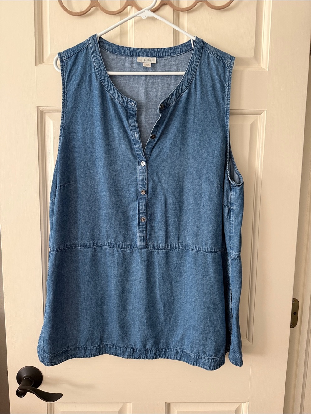 J. Jill Sleeveless Denim Tunic in Blue